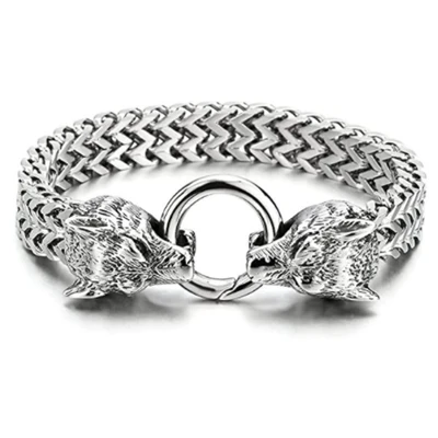 Nordic Mythology Titanium Steel Do Not Fade Bracelet Retro Personality Viking Bracelet Cross-Border Europe And The United States Men's Jewelry