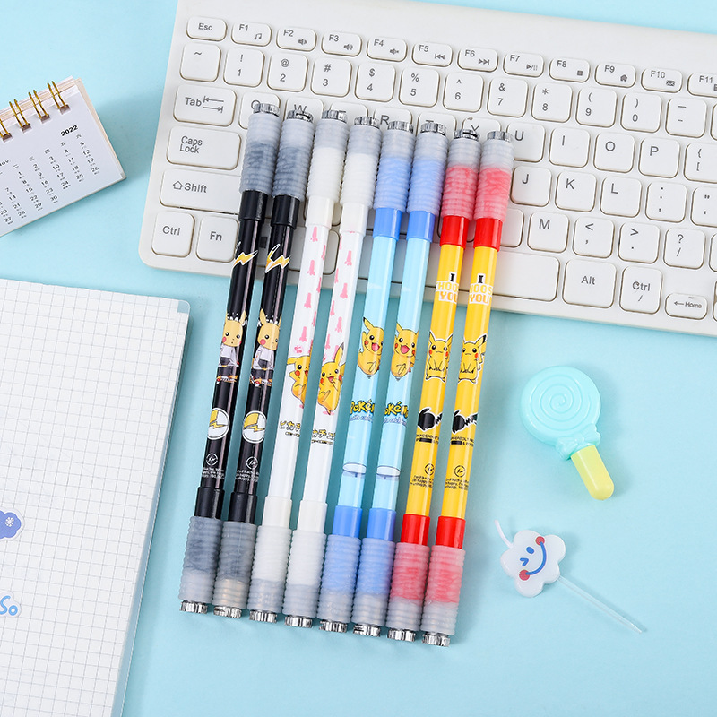 Yqiduo Creative Cartoon Cute Light Revolving Pen Special Pen Double Head Seven Color Light Pen Student Stationery Wholesale