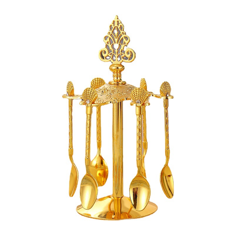 European Light Luxury Metal Peacock Spoon Set Dessert Table Home Decoration Coffee Spoon Cake Spoon Tableware Wholesale Item Picture
