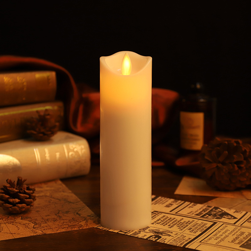 2024 The New Warm Yellow Electronic Candle Lamp Decoration Simulates The Fake Candle Romantic Confession Performance Decorative Small Candle Flame Specification drawing
