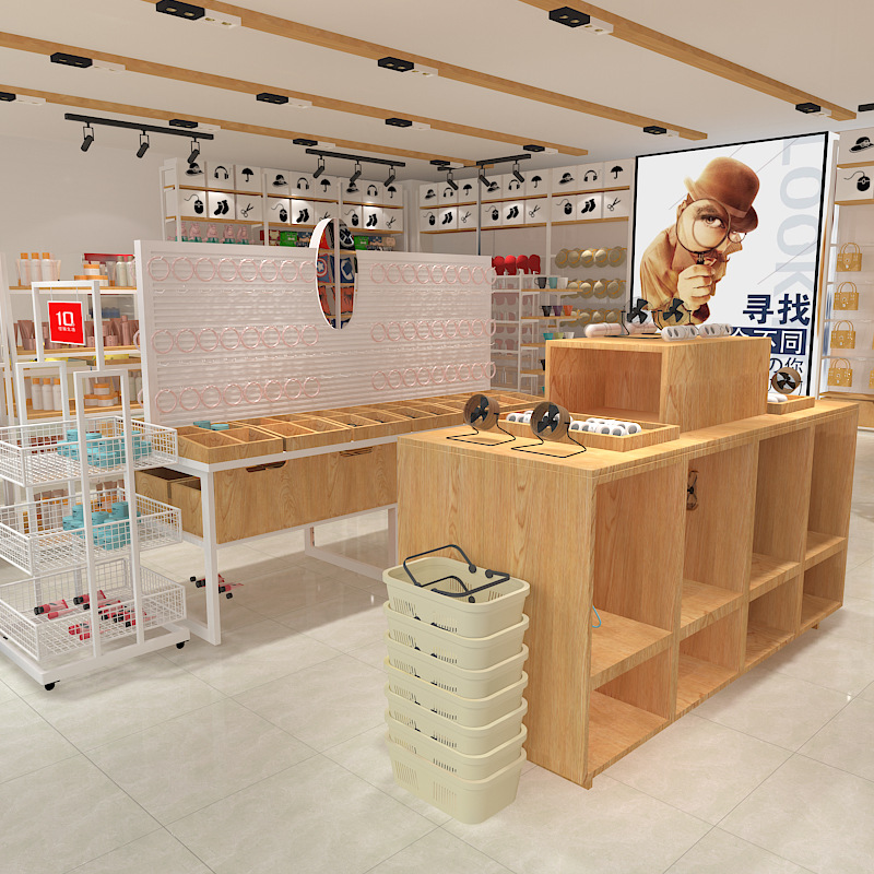 Boutique Shelf Stationery Pet Underwear Store Display Rack Multi-Functional Steel Wood Combined With Commercial Super Shelf Display Cabinet details Picture