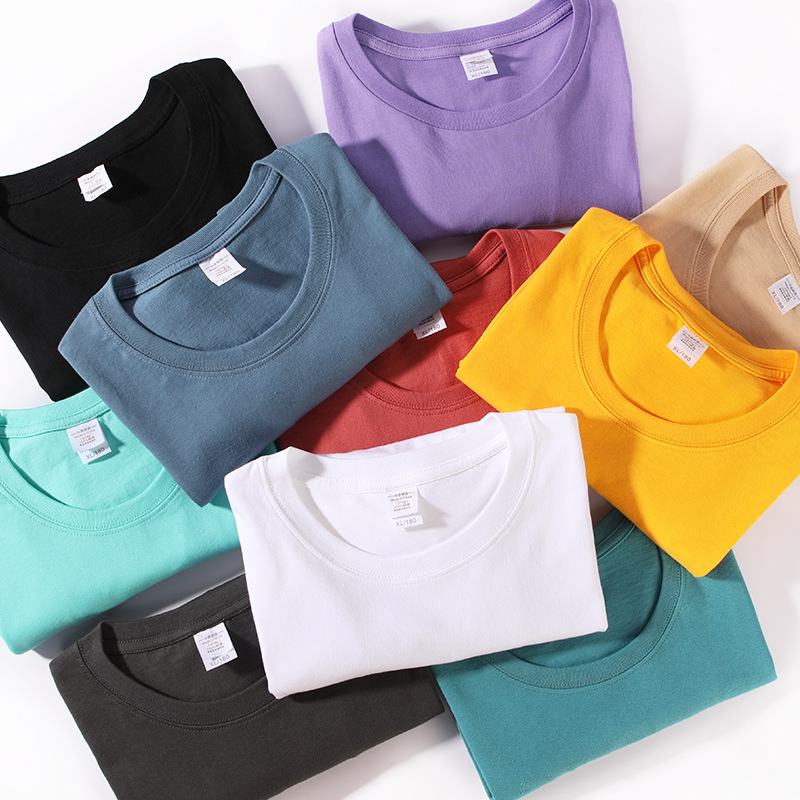 Long-sleeved T-shirts for men and women, pure cotton spring autumn jackets for men, and Korean-style trendy cultural advertisement shirts with a base layer on Instagram Item Picture
