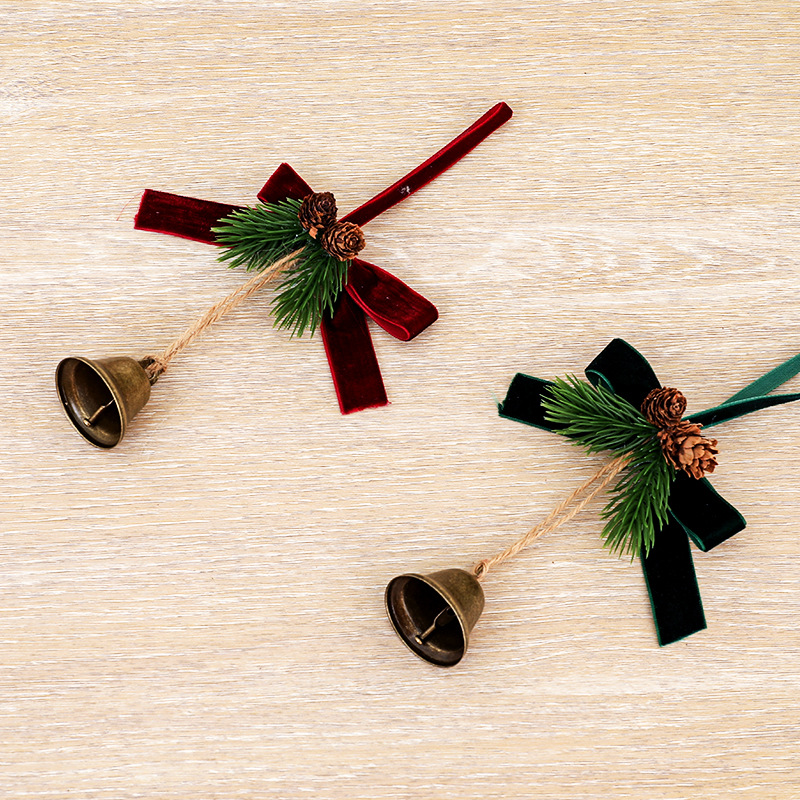 Christmas decorations, pendants, bells, pinecones, home door decorations, atmosphere decoration, scene arrangement, Christmas tree small ornaments Specification image