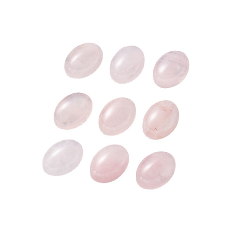 New cross-border best-selling natural rose crystal oval-shaped ring face agate stone European and American fashion pendant wholesale accessories Item Picture