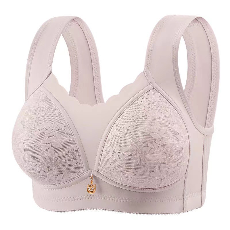 Plus-size lingerie, strapless and backless, lace breathable bra without underwire, anti-sagging women's lingerie details Picture