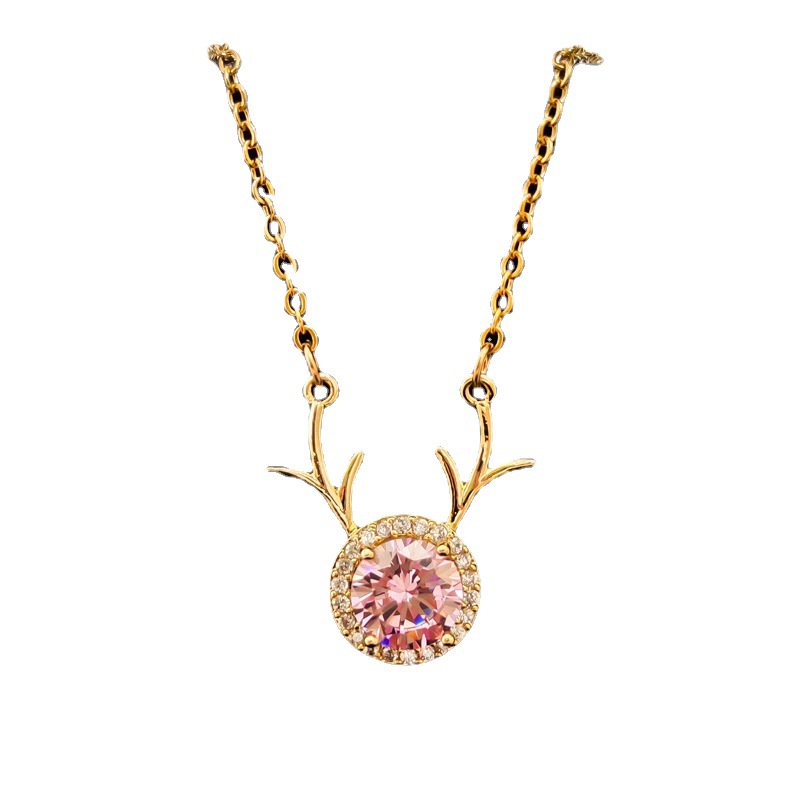 [Titanium Steel] South Korea Dongdaemun New Smart Sparkle Necklace Net Red Texture Simple Zircon Micro-Inset Collarbone Chain Item Picture