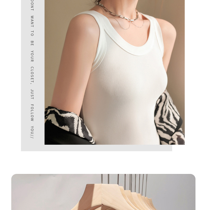 爆款螺纹针织背心女西装内搭小吊带春秋夏季大码打底外穿无袖上衣详情15