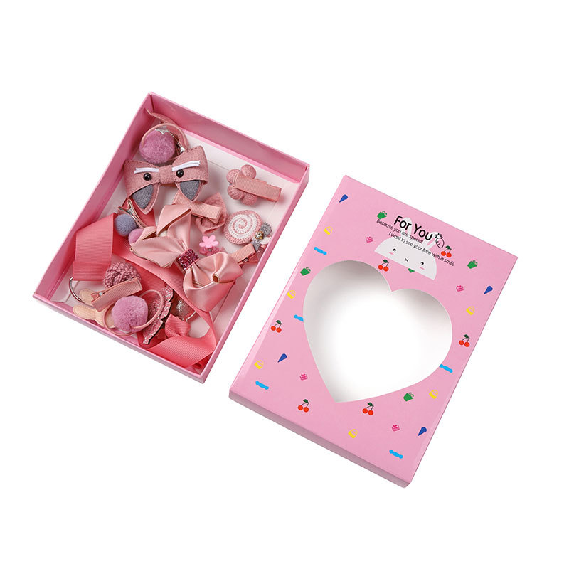 New Year Gift Bow Rabbit Hair Clip Children's Hair Accessories 18 Set Gift Box Little Girl Bangs Clip Hair Item Picture