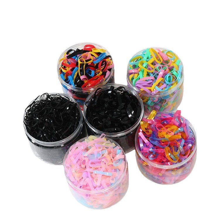 Thick and thick rubber band hair ties for women, disposable high-elasticity and durable black rubber band small hair ties for adults Item Picture