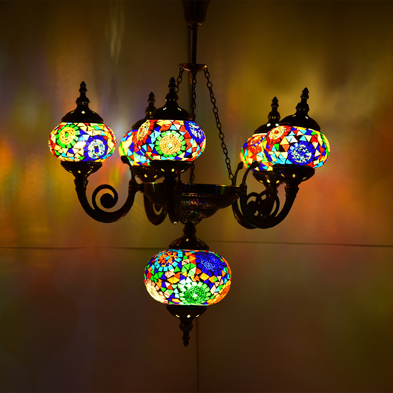 千炼土耳其琉璃吊灯欧美创意餐厅酒吧咖啡厅浪漫氛围灯民宿装饰灯