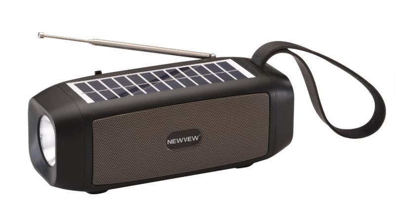 Portable Solar Antenna Tf/Usb/Fm/Dc Bluetooth Audio With Handheld Nv-8838 Specification drawing