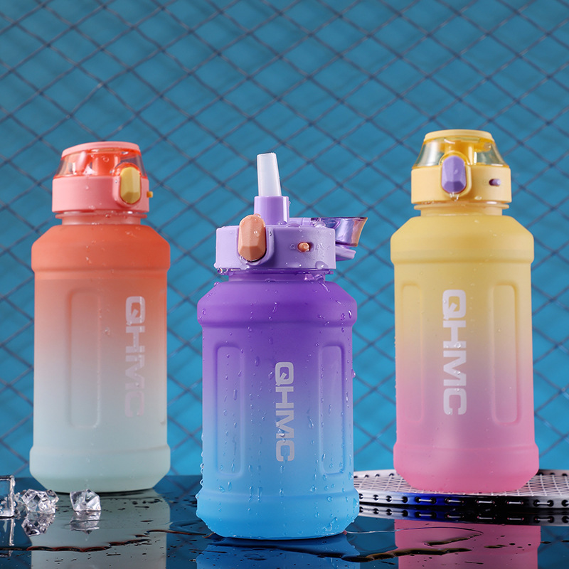 Gradient water bottle, Amazon cross-over e-commerce, gradient matte 1300ml large capacity water cup, sports water cup