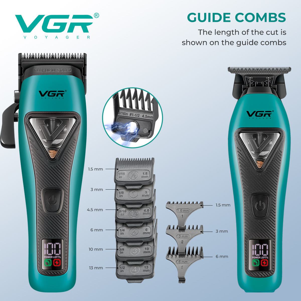 VGR035S3 set of hair clippers, electric clippers, rechargeable hair clippers, men's engraving, professional hair salon, cross-border electric clippers Application Scenario