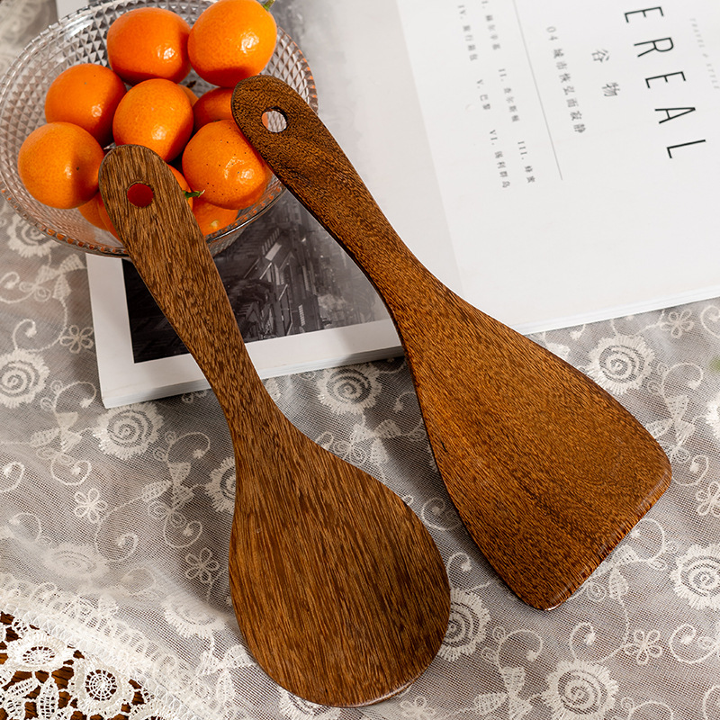 Wooden Spatula Wholesale Chicken Wings Non-Stick Pan Spatula Cooking Spatula Wooden Spatula Cooking Spatula Long Handle Spatula Rice Spatula Solid Wood Soup Spoon Specification drawing