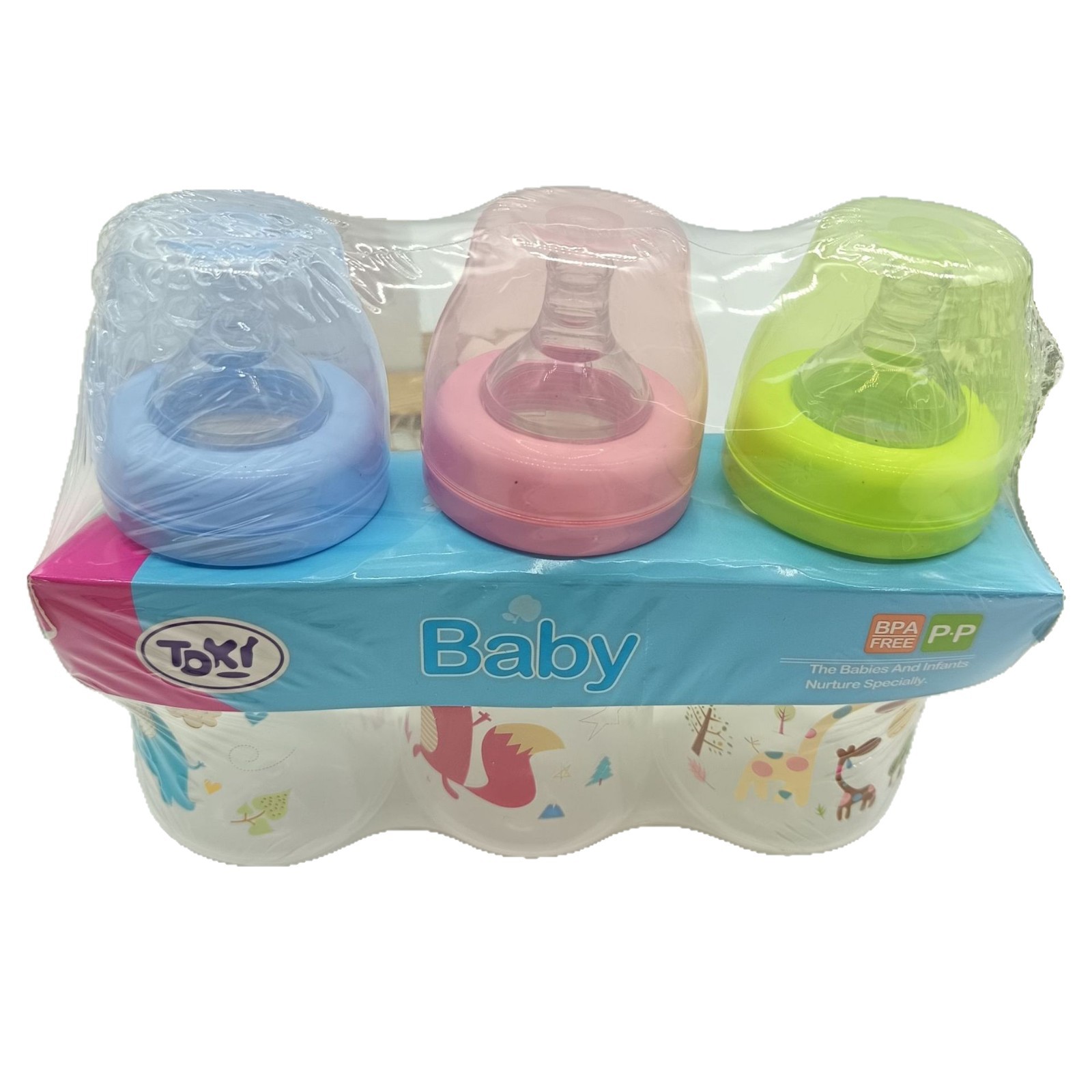 Hot-selling wholesale of children's drinking cups, baby bottles, wide-mouthed cartoon pattern plastic baby bottles made of pp material Item Picture