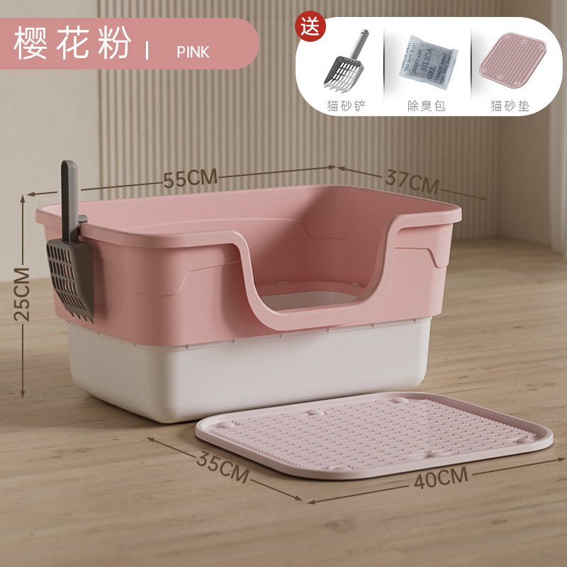 Direct sales and wholesale from the original manufacturer of cat litter boxes, extra-large anti-splash cat toilets, and giant open fat cat litter boxes Application Scenario