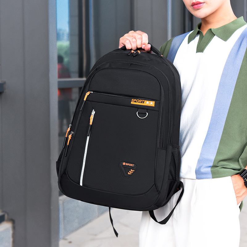 2024 New student schoolbag, men's large-capacity Oxford cloth computer backpack, versatile backpack for business trips, commutes and business details Picture