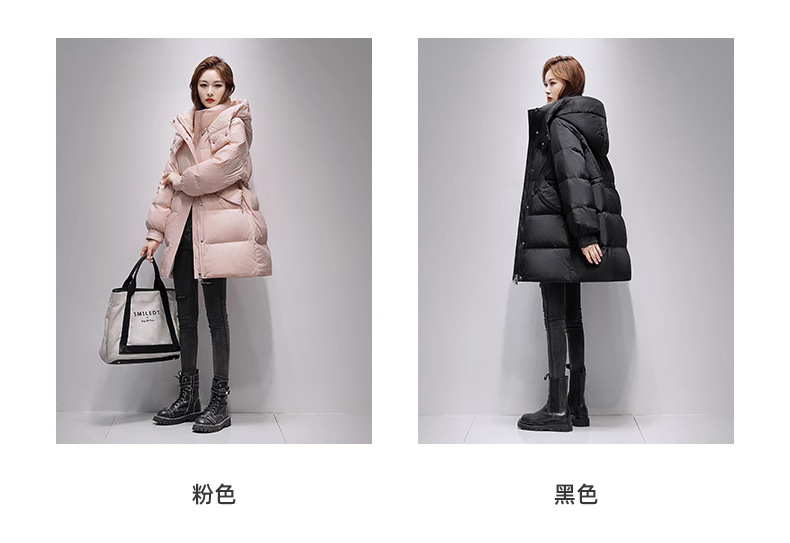 专柜款防寒羽绒服女装2025年韩版时尚白鸭绒宽松收腰百搭保暖外套详情7