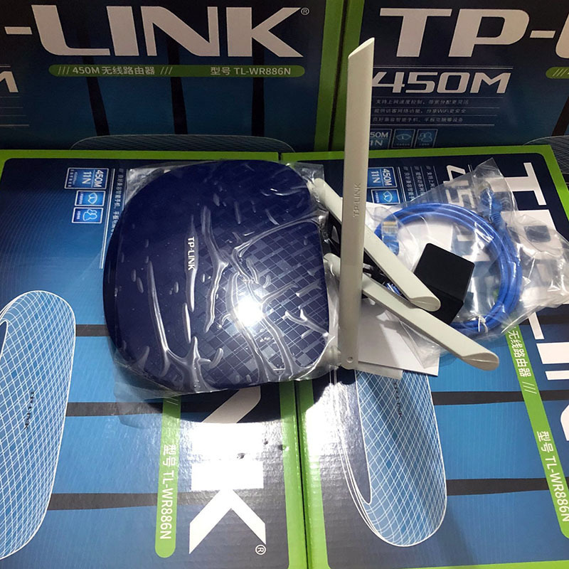 وبطاقة الشبكة الثلاثية الهوائي TL-WR886N من طراز TP P-LINK، تستخدم أجهزة اتصال لاسلكي من طراز TL-WR886N تعمل عبر خطوط اتصال سلكية عالية السرعة عبر الجدران Application Scenario