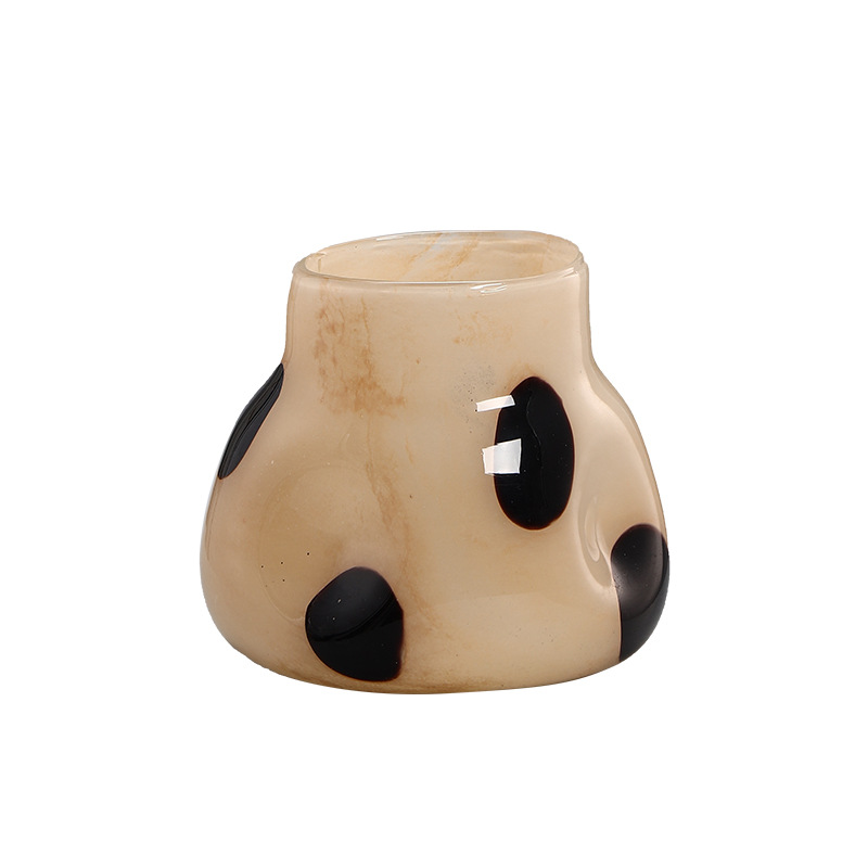 Best west retro high-end polka dot hydroponic glass vase, InS-style home soft decoration item Item Picture