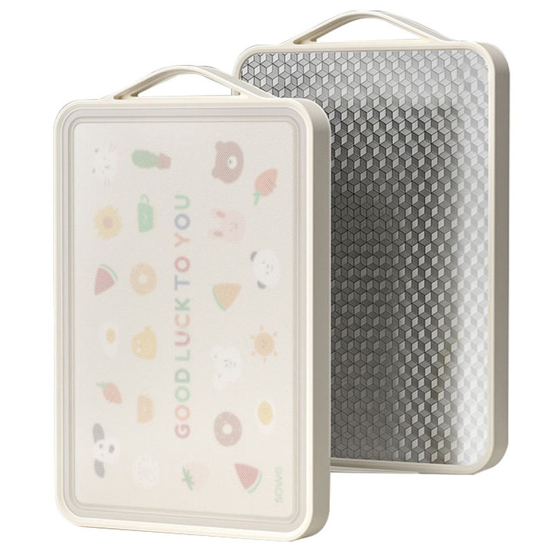 Stainless steel cutting board, anti-mold and antibacterial, household cutting board, chopping board, kitchen-specific adhesive board, fruit board on both sides Item Picture