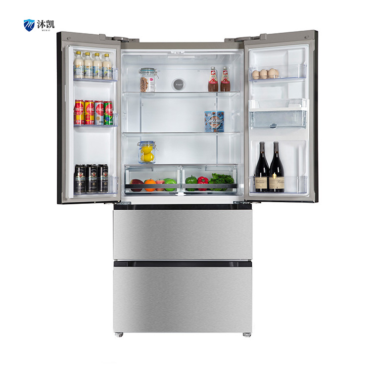 French-style four-door refrigerator with water dispenser, air-cooled frost-free large-capacity household refrigerator, export and foreign trade refrigerator Item Picture