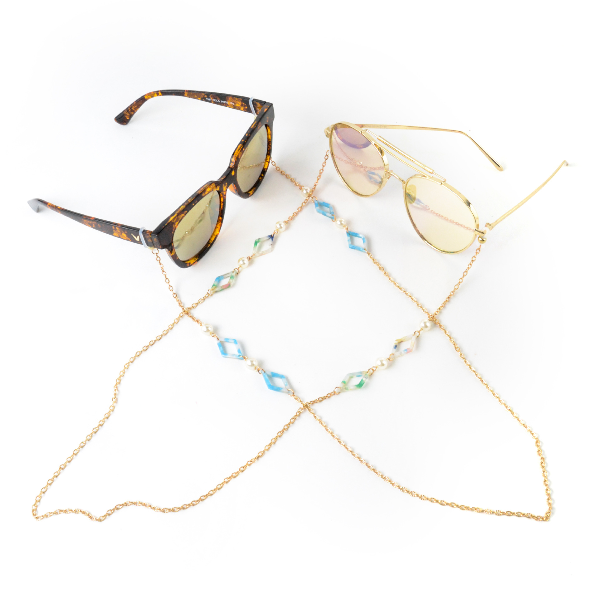 ألواح معدنية، نظارات أزياء سلسلة نظارات شمسية details Picture