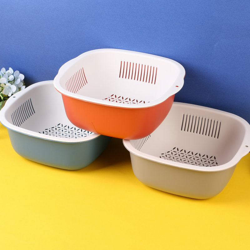 塑料沥水篮批/家用洗菜盆大/加厚果蔬篮产品图