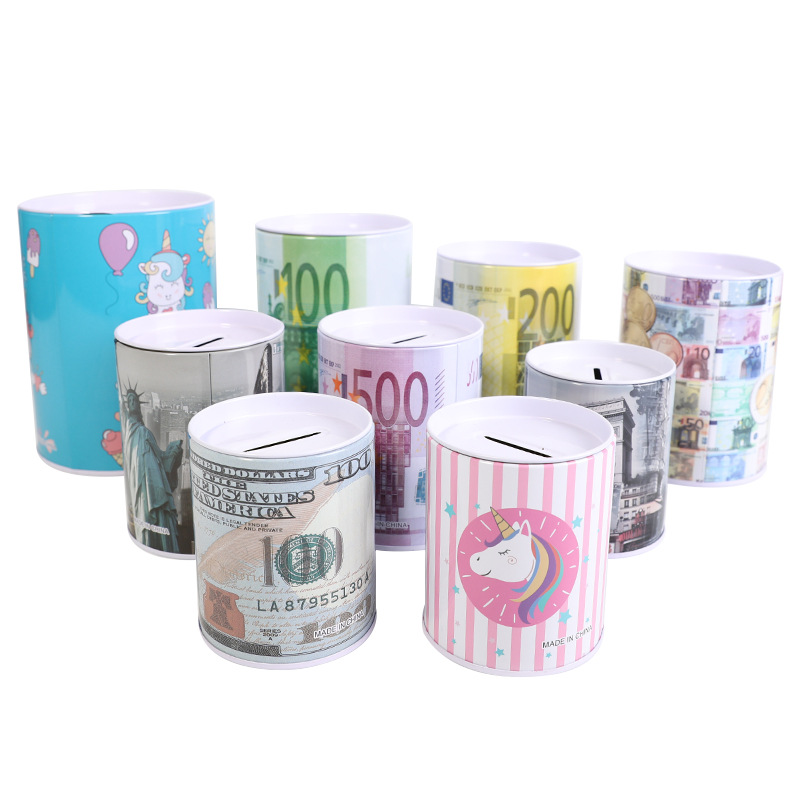 Creative tinplate piggy bank Unicorn piggy bank Gift gift for kindergarten students Application Scenario