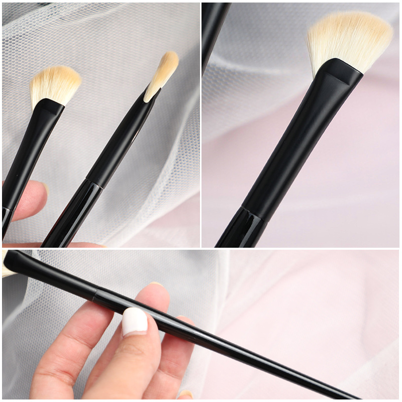 Scythe Nose Shadow Brush Oblique Contouring Brush Half Fan Cangzhou Makeup Brush Shadow Brush Fits The Nose Contour Specification drawing
