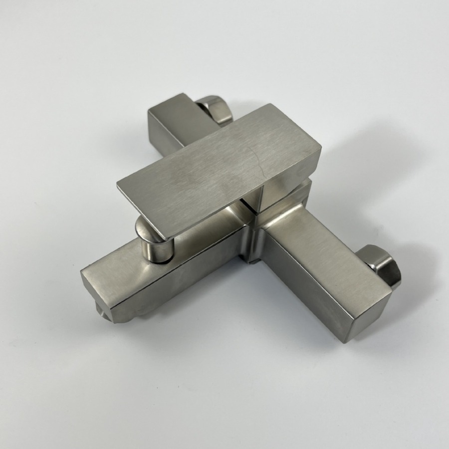Stainless steel shower faucet, square pull-up bathtub faucet, cold and hot brushed mixed valve shower faucet supply