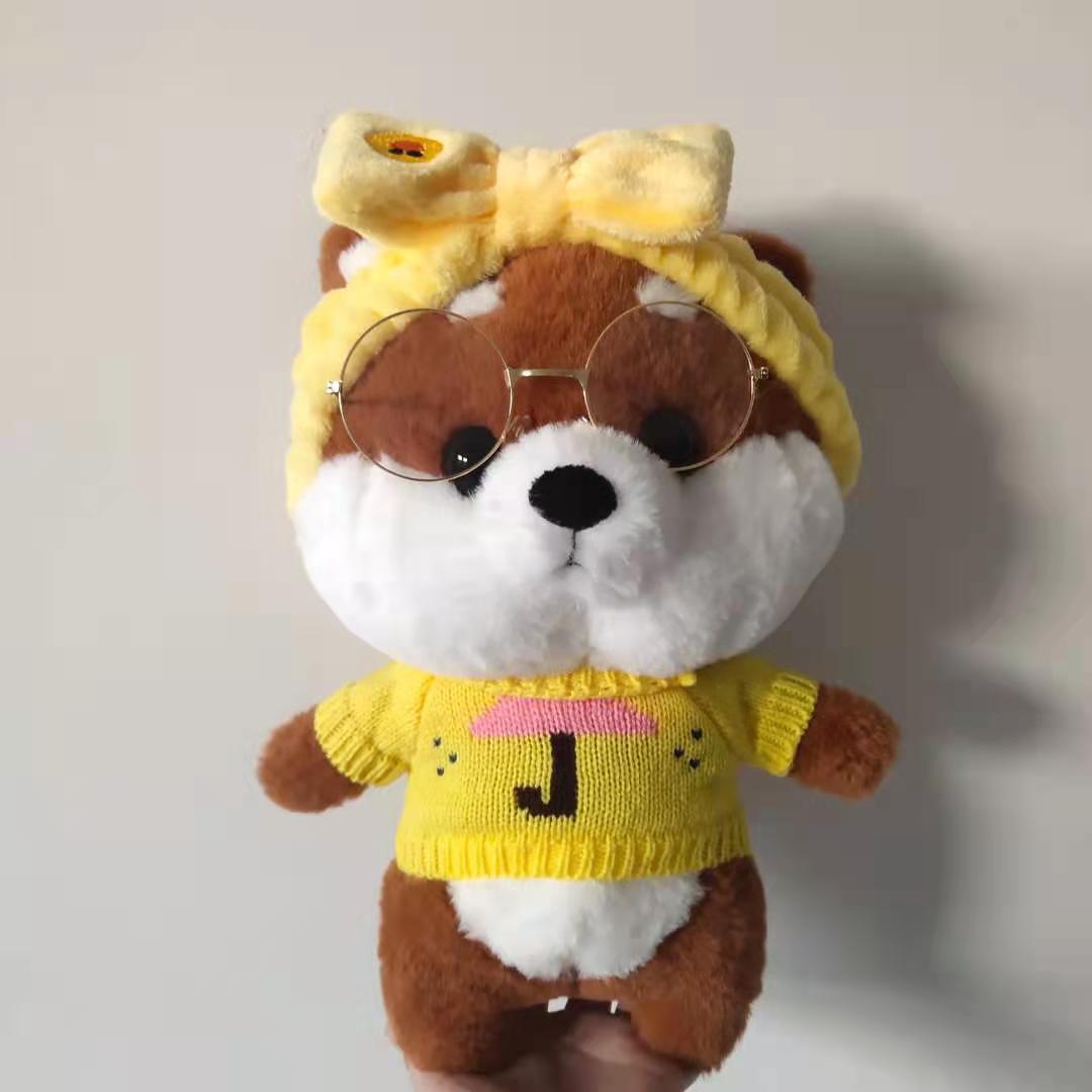 Dog Shiba dog sweater Husky plush toy doll glasses dog doll manufacturers wholesale large discount details Picture