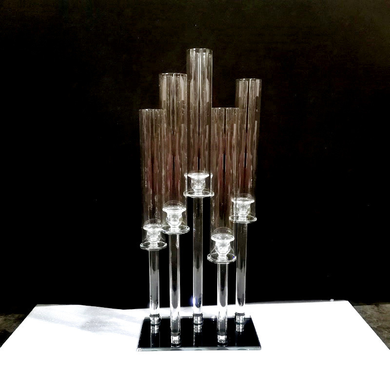 Wholesale Multi-Creative Candlestick Candlelight Dinner Nordic L Candlestick Wedding Wind Lamp Road Lead Crystal Craft Decoration Specification drawing