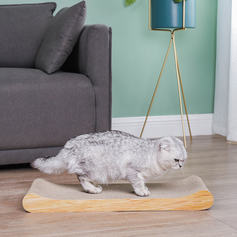 2021 New Amazon Large bone-shaped corrugated paper cat scratch board, a fun and interactive claw grinding toy for cats Specification image