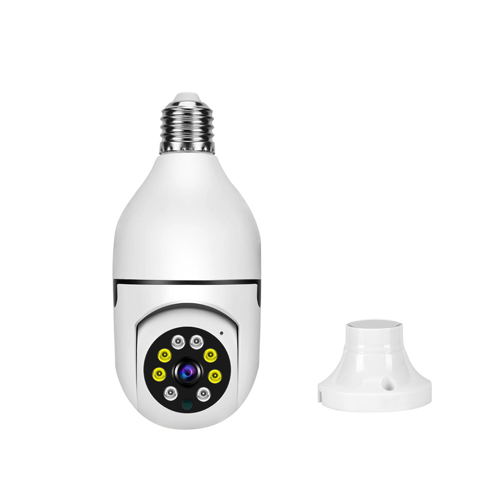 家用远程监控摄像头 360度全景智能高清灯泡式灯头监控摄像机灯头图