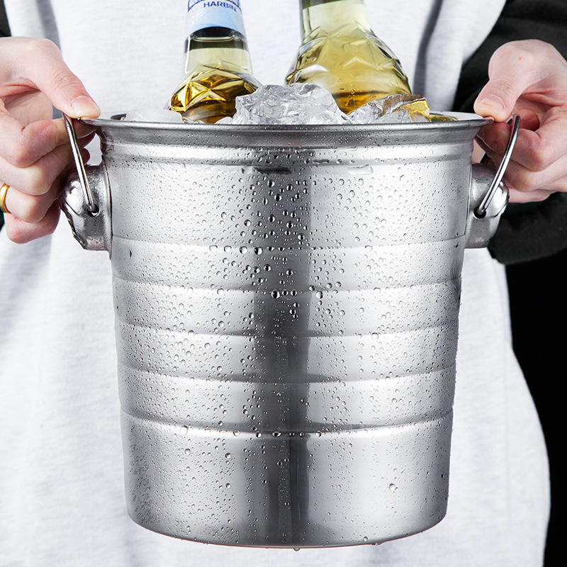 加厚不锈钢冰桶KTV酒吧餐厅啤酒香槟红酒专用家用冰块桶产品图