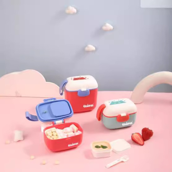 Source Factory compact sealed baby milk powder box Convenient food storage dispenser milk powder can snack box details Picture