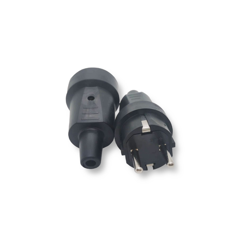 Factory Direct Sales European Standard German Standard British Standard Home Industrial Wiring Round Pin Round Core Assembly Plug Cross-Border Foreign Trade Item Picture