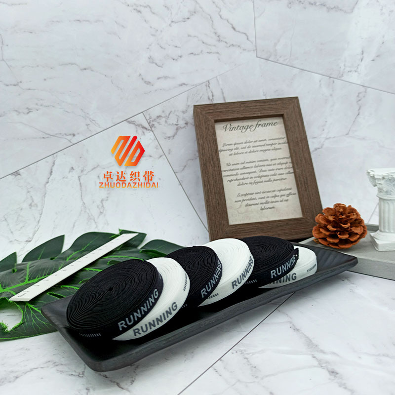 Factory Wholesale Running Letter Elastic Band Printing Fashion Elastic Ribbon Shoes Bag Hair Accessories Clothing Accessories Specification drawing