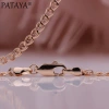 PATAYA585 Rose gold True gold color-preserving electroplated necklace, cross-border direct supply, hollowed-out oval fashionable and personalized necklace Application Scenario