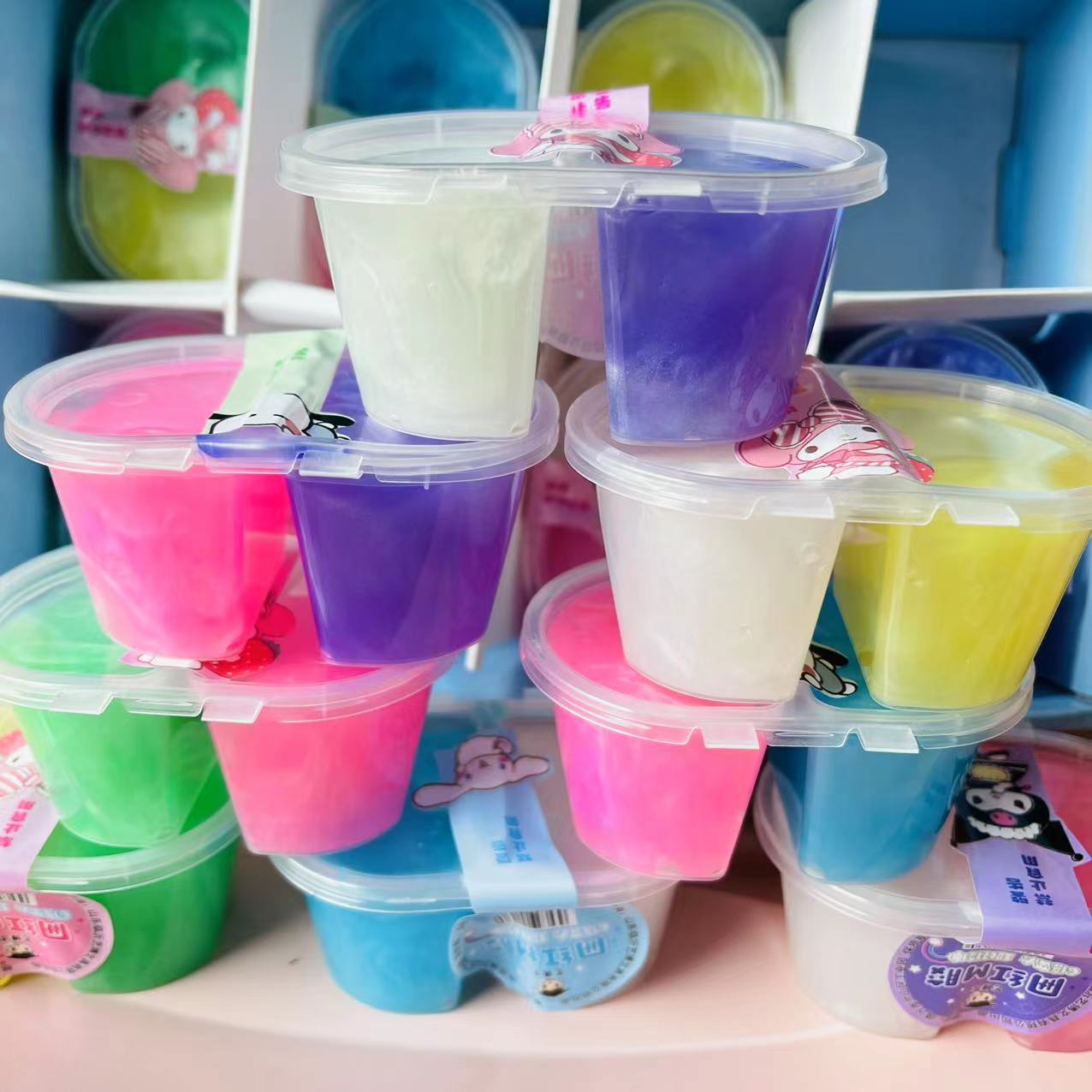 橡皮泥/黏土/史莱姆玩具/史莱姆/玩具白底实物图