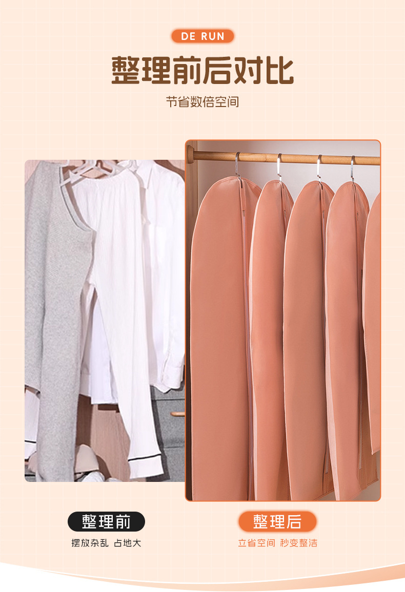 衣服防尘罩挂式家用全封闭挂衣袋防尘袋羽绒服大衣挂衣罩西服套子详情41