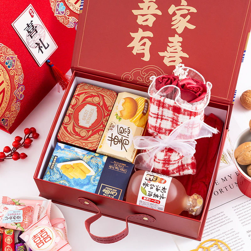 结婚喜糖盒成品含糖礼盒装糖果中国风婚礼创意伴手礼中式回礼礼品