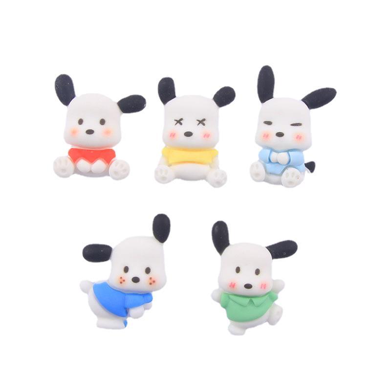 Colorful Cha-Cha Dog Resin Cream Glue Phone Case Head Rope Hair Card Accessories Diy Factory Wholesale Water Cup Paste Stationery Item Picture