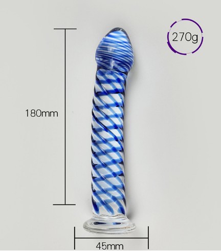 Adult female products: Crystal glass posterior anal plug simulation fake masturbation device full figure
