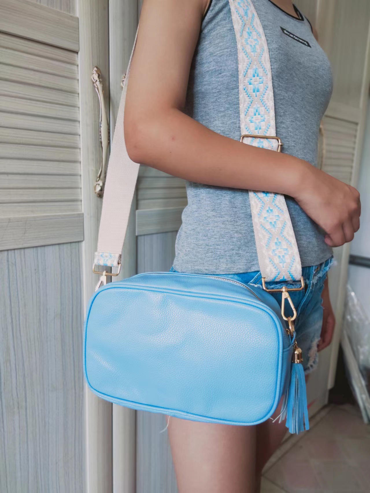 Foreign Trade Fringe Women's Bag 2022 New National Wind Strap Crossbody Bag Europe And The United States Pop Women's Shoulder Bag Specification drawing