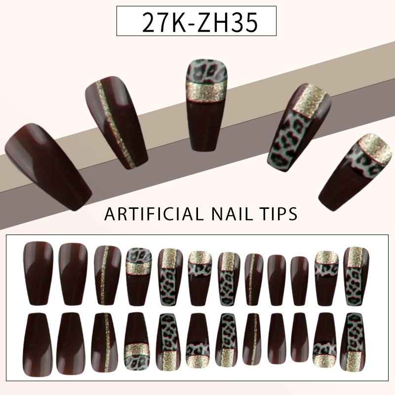 This is a set of ultra-thin nail patch tools that are popular in Europe and America, featuring extended ballet nail plates, trapezoidal detachable nail art pieces, and is exclusively for export Item Picture