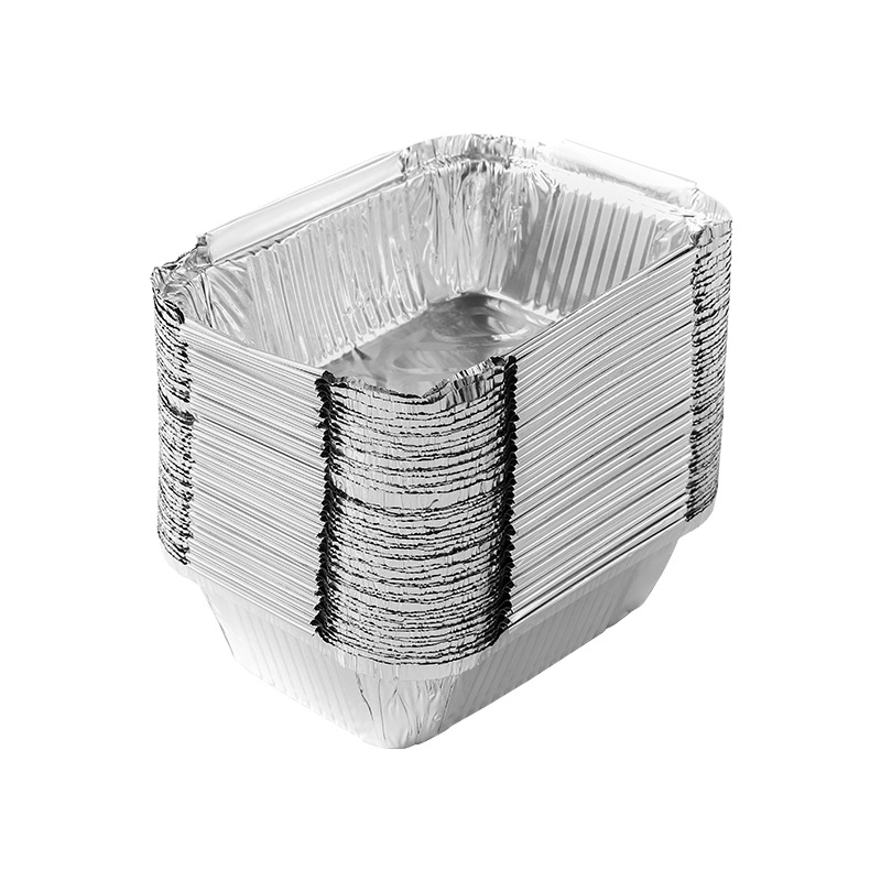 锡纸盒烧烤专用加厚长方形锡纸盘碗外卖商用烘焙一次性铝箔打包盒详情图5