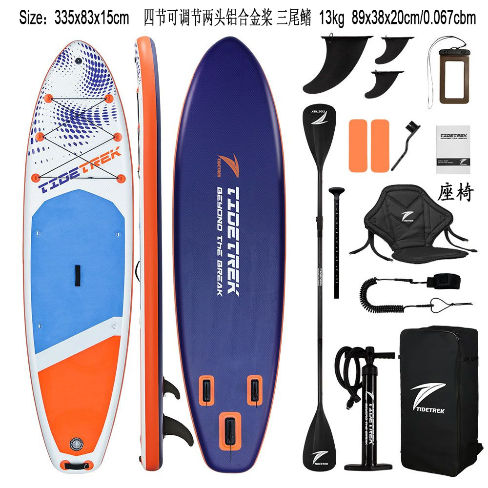 Green Light Forest Inflatable Stand-up Paddleboard Set with accessories, backpack, adjustable paddle, SUP surfboard pic 9