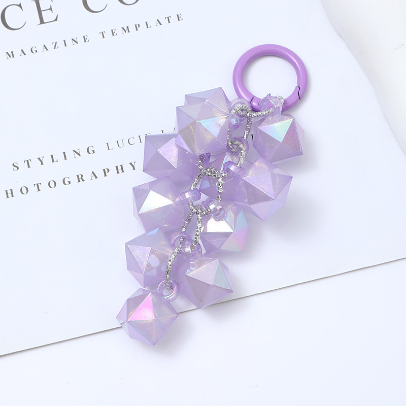 Acrylic Hand Beaded Large Grape String Open Blind Box Combination String Mobile Phone Chain Key Chain Application Scenario